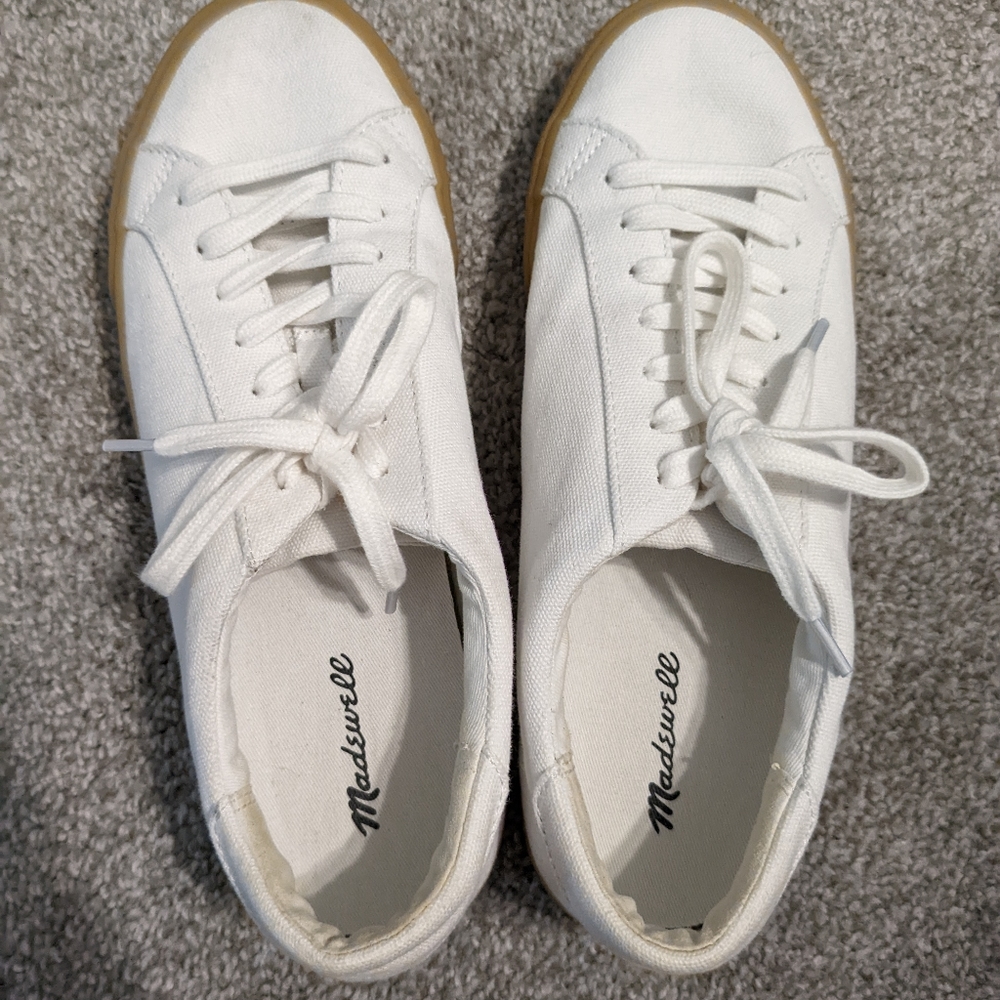 Madewell Sidewalk Low-Top Sneakers in Monochrome Canvas